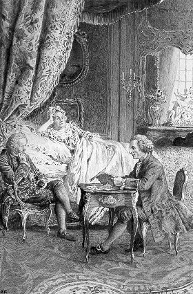 Rousseau lit la Julie  la marchale